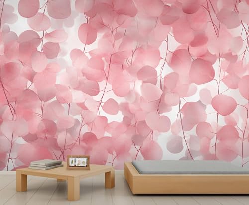 Fototapete Selbstklebend Rosa Blätter 3D Effekt Foto Tapete Eukalyptusblätter 400x280 cm Seidenstoff Wandtapete Wohnzimmer Schlafzimmer Bildtapete für Wand Deko A-5707 Fototapete Selbstklebend Rosa Blätter 3D Effekt Foto Tapete Eukalyptusblätter 400x280 cm Seidenstoff Wandtapete Wohnzimmer Schlafzimmer Bildtapete für Wand Deko A-5707 von Generic