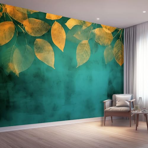Fototapete Vlies Minimalistischer Ätherischer Stil Wanddeko Wandbild Wandtapete, Tapete Blätter Motivtapeten für Wohnzimmer Schlafzimmer 350 x 256 cm, Blaugrün Fototapete Vlies Minimalistischer Ätherischer Stil Wanddeko Wandbild Wandtapete, Tapete Blätter Motivtapeten für Wohnzimmer Schlafzimmer 350 x 256 cm, Blaugrün von Generic