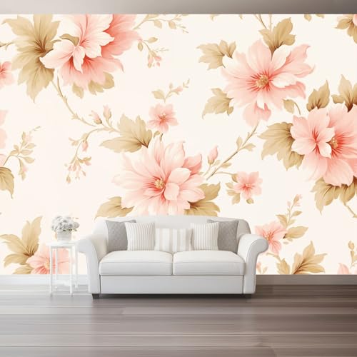 Fototapete Vlies Raffinierter Retro-Stil Wanddeko Wandbild Wandtapete, Tapete Blumen Motivtapeten für Wohnzimmer Schlafzimmer 400 x 280 cm, Rosa Fototapete Vlies Raffinierter Retro-Stil Wanddeko Wandbild Wandtapete, Tapete Blumen Motivtapeten für Wohnzimmer Schlafzimmer 400 x 280 cm, Rosa von Generic