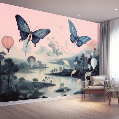 Fototapete Vlies Traumhafter Stil Wanddeko Wandbild Wandtapete, Tapete Schmetterlinge Motivtapeten für Wohnzimmer Schlafzimmer 400 x 280 cm, Rosa Fototapete Vlies Traumhafter Stil Wanddeko Wandbild Wandtapete, Tapete Schmetterlinge Motivtapeten für Wohnzimmer Schlafzimmer 400 x 280 cm, Rosa von Generic
