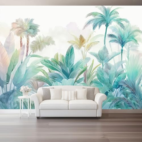 Fototapeten Aquarell Palmblätter Tropischer Dschungel Drucken Wandbild 400 x 280 cm Fototapeten Wandbilder Panorama Wandtapete Dekoration, Bunt Moderne Vlies Wanddekoration für Wohnzimmer Schlafzimmer Fototapeten Aquarell Palmblätter Tropischer Dschungel Drucken Wandbild 400 x 280 cm Fototapeten Wandbilder Panorama Wandtapete Dekoration, Bunt Moderne Vlies Wanddekoration für Wohnzimmer Schlafzimmer von Generic