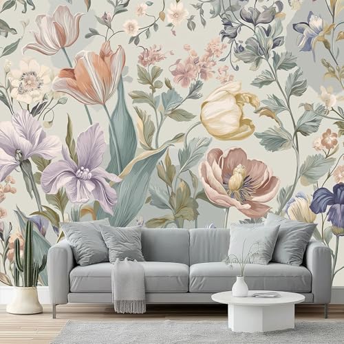 Fototapeten Gemalt Blumen Elegant Textur Drucken Wandbild 300 x 210 cm Fototapeten Wandbilder Panorama Wandtapete Dekoration, Bunt Moderne Vlies Wanddekoration für Wohnzimmer Schlafzimmer Fototapeten Gemalt Blumen Elegant Textur Drucken Wandbild 300 x 210 cm Fototapeten Wandbilder Panorama Wandtapete Dekoration, Bunt Moderne Vlies Wanddekoration für Wohnzimmer Schlafzimmer von Generic