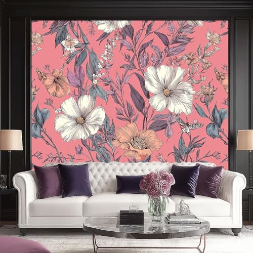 Fototapeten Retro Blätter Blumen Textur Drucken Wandbild 350 x 256 cm Fototapeten Wandbilder Panorama Wandtapete Dekoration, Bunt Moderne Vlies Wanddekoration für Wohnzimmer Schlafzimmer Fototapeten Retro Blätter Blumen Textur Drucken Wandbild 350 x 256 cm Fototapeten Wandbilder Panorama Wandtapete Dekoration, Bunt Moderne Vlies Wanddekoration für Wohnzimmer Schlafzimmer von Generic