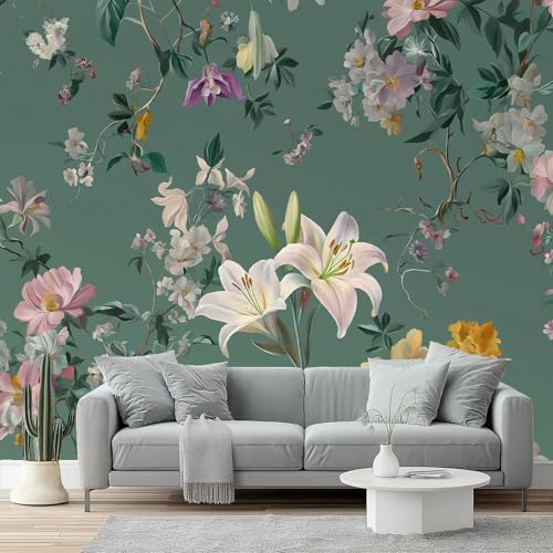 Fototapeten Vintage Blumen Elegant Lilie Drucken Wandbild 350 x 256 cm Fototapeten Wandbilder Panorama Wandtapete Dekoration, Bunt Moderne Vlies Wanddekoration für Wohnzimmer Schlafzimmer Fototapeten Vintage Blumen Elegant Lilie Drucken Wandbild 350 x 256 cm Fototapeten Wandbilder Panorama Wandtapete Dekoration, Bunt Moderne Vlies Wanddekoration für Wohnzimmer Schlafzimmer von Generic