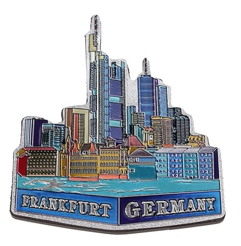 Frankfurt Magnet Laser Metall Souvenir Germany Skyline Main Bankenviertel von Generic