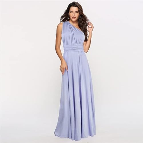 Frauen Sommer Sexy Rückenfrei Party Kleider Brautjungfern Multiway Wrap Convertible Las Cross Bandage Abendkleid, Purple Blue China, S von Generic