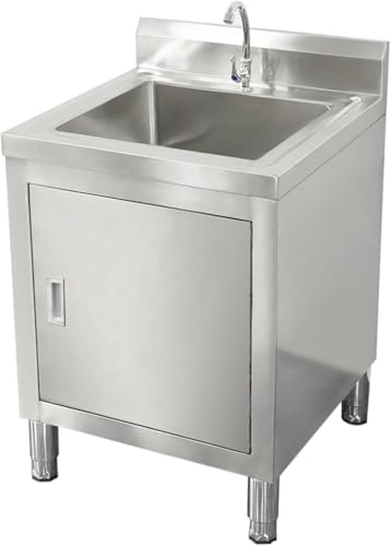 Freistehende Edelstahl Spültisch Gastro 1 Becken,Küchenspüle mit Unterschrank,Spülenschrank mit Spüle und Armatur,Outdoor Mobiles Waschbecken,Ausgussbecken Waschtisch für Außen Werkstatt Garten Küche Freistehende Edelstahl Spültisch Gastro 1 Becken,Küchenspüle mit Unterschrank,Spülenschrank mit Spüle und Armatur,Outdoor Mobiles Waschbecken,Ausgussbecken Waschtisch für Außen Werkstatt Garten Küche von Generic