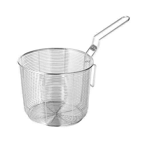 Frittierkorb – Korbsieb, Fritteuse-Netzkorb | Pommes Frittierkörbe, Servierkorbsieb aus Edelstahl, Fritteusen-Frittierkorb für Nudeln, Zwiebelringe, Pommes Frites von Generic
