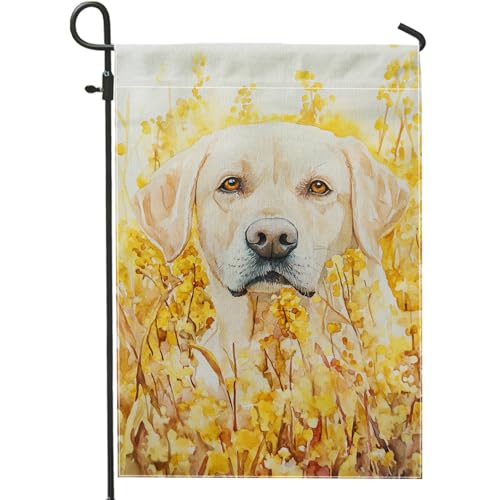 Frühlings- und Sommer-Gartenflagge, dekorative Butterblumen-Flagge, Heimdekoration, doppelseitig, Jute, Outdoor-Rasendekoration für Feiertage, Partys, 30,5 x 45,7 cm von Generic