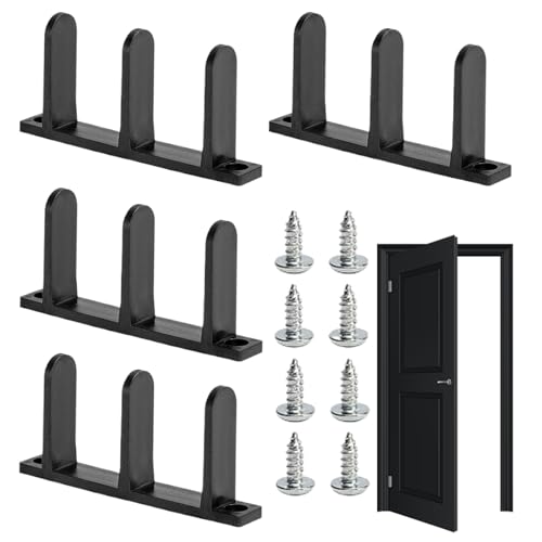 Führung für versenkbare Türen, Set mit 4 Unterschienen für Schiebetüren, Hardware mit Schrauben, Ersatzteile, Gleitschienen für Kabine Badezimmer Garderobe Führung für versenkbare Türen, Set mit 4 Unterschienen für Schiebetüren, Hardware mit Schrauben, Ersatzteile, Gleitschienen für Kabine Badezimmer Garderobe von Generic