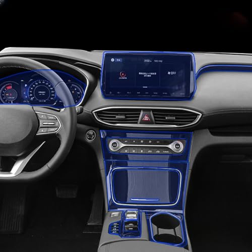 Für Hyundai Santafe 2019 2020 2021 2022 2023,Auto Innenraum Mittelkonsole Transparent TPU Schutzfolie Anti-Kratz-Folie.,B-transparent Für Hyundai Santafe 2019 2020 2021 2022 2023,Auto Innenraum Mittelkonsole Transparent TPU Schutzfolie Anti-Kratz-Folie.,B-transparent von Generic