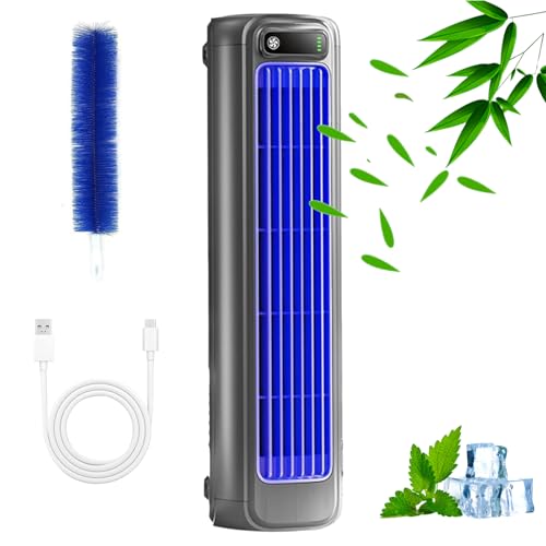 Funfany Cooling Ace – Tragbare Klimaanlage mit 3 Geschwindigkeiten, USB-Ladefunktion Tragbare Klimaanlage mit Turmventilator zum Aufhängen und Aufstellen, 2 Funktionen (Blau) von Generic