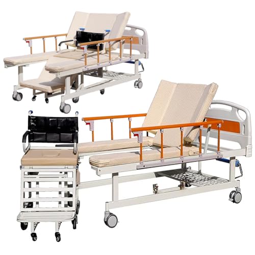 Funktionskrankenhausbett mit Rollstühlen, Premium 10 Funktionsbetten mit manueller Bedienung, Pflegehilfen mit Luftkissen, leise Räder, bis zu 200 kg Funktionskrankenhausbett mit Rollstühlen, Premium 10 Funktionsbetten mit manueller Bedienung, Pflegehilfen mit Luftkissen, leise Räder, bis zu 200 kg von Generic