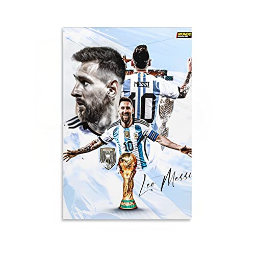 Fussball Poster - Bilder Fußball Sport Lionel Leinwandbild Deko Bilder - Hochwertiger Kunstdruck, Wanddekoration Design Wand Bild - JOKBEN (A (Unframed),16x24inch(40x60cm)) von Generic