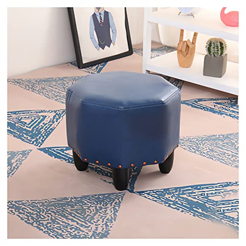 Fußhocker Gepolsterter Sitz Beistelltisch Fußhocker Lederhocker Schuhhocker n Fußstütze Sitzhocker Achteckiger Hocker Runder Hocker Wasserdichtes und verschleißfestes Mat von Generic