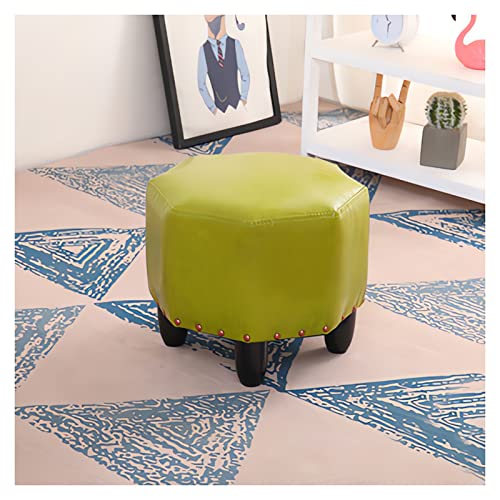 Fußhocker Gepolsterter Sitz Beistelltisch Fußhocker Lederhocker Schuhhocker n Fußstütze Sitzhocker Achteckiger Hocker Runder Hocker Wasserdichtes und verschleißfestes Mat von Generic