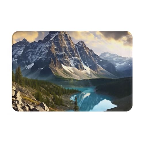 Fußmatte Außen Wunderschöne Berge Druck Mode Bodenmatte Waschbar Innen Schmutzfangmatte Für Flur Hauseingänge Balkon 40X60Cm von Generic