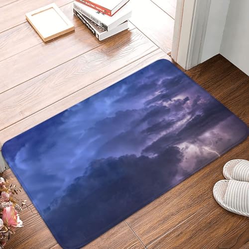 Fußmatte Innen Schmutzfangmatte Sauberlaufmatte 40 * 60cm Türmatte Eingangstürmatte Blitz Innenbereich rutschfeste Fußabtreter Türvorleger Innen Eingangsteppich von Generic