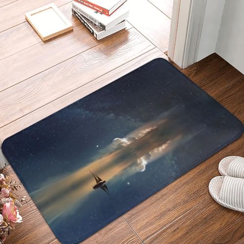 Fußmatte Innen Schmutzfangmatte Sauberlaufmatte 40 * 60cm Türmatte Eingangstürmatte Galaxis Innenbereich rutschfeste Fußabtreter Türvorleger Innen Eingangsteppich von Generic