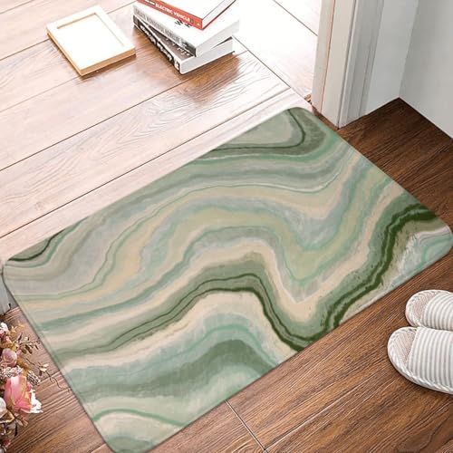 Fußmatte Innen Schmutzfangmatte Sauberlaufmatte 40 * 60cm Türmatte Eingangstürmatte Wellenmuster Mode Innenbereich rutschfeste Fußabtreter Türvorleger Innen Eingangsteppich von Generic