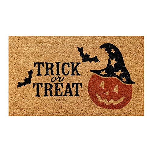 Fußmatte Kokos Halloween - 40x60cm - Türmatte mit Kürbisse Muster - Halloween Dekoration - rutschfest Schmutzfangmatte - Willkommens Fussmatte für Innen und Außen, Flur, Terrasse von Generic