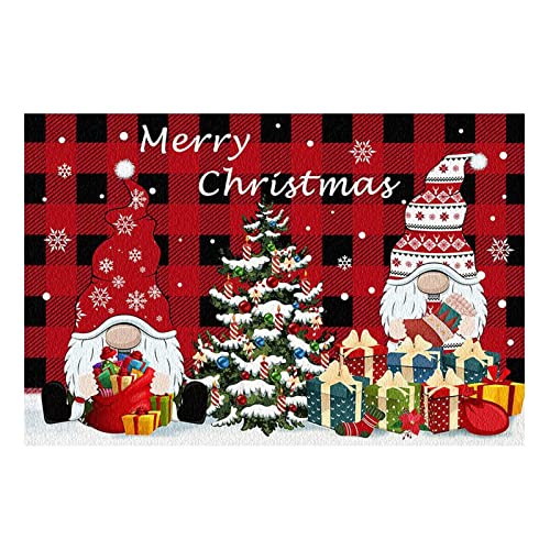 Fußmatte Kokos Weihnachten- 40x60cm - Türmatte mit Rentier Muster - Christmas Dekoration - rutschfest Schmutzfangmatte - Willkommens Fussmatte für Innen und Außen, Flur, Terrasse (02, Einheitsgröße) von Generic
