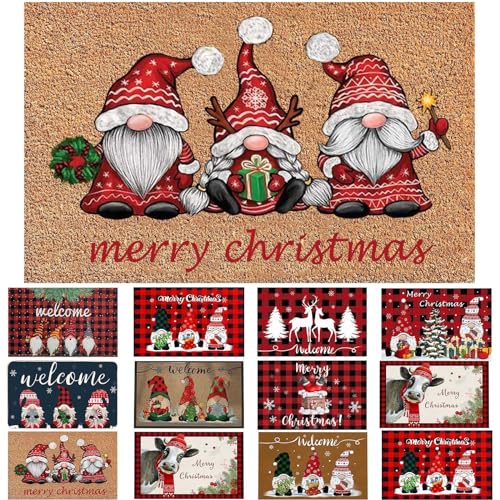 Fußmatte Kokos Weihnachten- 40x60cm - Türmatte mit Rentier Muster - Christmas Dekoration - rutschfest Schmutzfangmatte - Willkommens Fussmatte für Innen und Außen, Flur, Terrasse (01, Einheitsgröße) Fußmatte Kokos Weihnachten- 40x60cm - Türmatte mit Rentier Muster - Christmas Dekoration - rutschfest Schmutzfangmatte - Willkommens Fussmatte für Innen und Außen, Flur, Terrasse (01, Einheitsgröße) von Generic