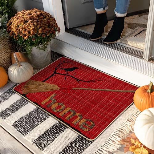 Fußmatte mit Aufschrift "Autumn Welcome", roter Besenstiel, für den Innen- und Außenbereich, rustikale Herbstdekoration, Gummi, wasserdicht, rutschfest, leicht zu reinigen, 73,2 x 43,2 cm Fußmatte mit Aufschrift "Autumn Welcome", roter Besenstiel, für den Innen- und Außenbereich, rustikale Herbstdekoration, Gummi, wasserdicht, rutschfest, leicht zu reinigen, 73,2 x 43,2 cm von Generic