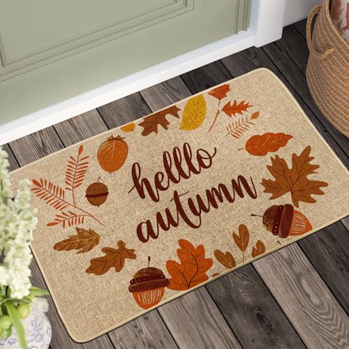 Fußmatte mit Herbstblättern, Korallenelemente, Fußmatte für Außen- und Innenbereich, rutschfeste saugfähige Haustürmatte, leicht zu reinigen, 73,2 x 43,2 cm Fußmatte mit Herbstblättern, Korallenelemente, Fußmatte für Außen- und Innenbereich, rutschfeste saugfähige Haustürmatte, leicht zu reinigen, 73,2 x 43,2 cm von Generic