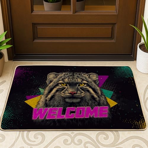 Fußmatte mit Wildkatzen-Motiv, schwarzer Tiger, für drinnen und draußen, für alle Jahreszeiten, lebendiges Design, rutschfester Eingangsteppich, leicht zu reinigen, 73,2 x 43,2 cm Fußmatte mit Wildkatzen-Motiv, schwarzer Tiger, für drinnen und draußen, für alle Jahreszeiten, lebendiges Design, rutschfester Eingangsteppich, leicht zu reinigen, 73,2 x 43,2 cm von Generic