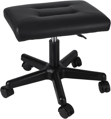 Fußstütze Hocker Auf Rädern 15,7-20'' Höhenverstellbarer Mehrzweckhocker Fußhocker Unter Dem Schreibtisch 360° Drehbar Ergonomischer Fußhocker Mit Feststellbaren Rädern Arbeitshocker Für He von Generic