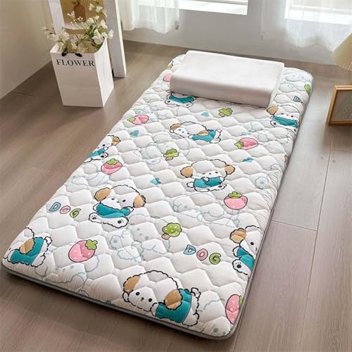 Futon-Matratze, Japanisch, Faltbar, Tragbar, Tatami-Schlafmatte, Dickes Bodenbett, Für Liege, Gästebett, Camping, Mittlere Festigkeit(C,100x200cm) von Generic