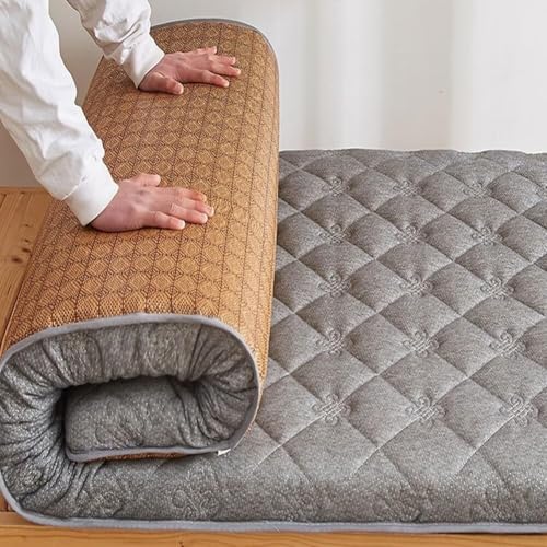 Futon-Matratze, Kühlmatte Mit Doppeltem Verwendungszweck, Rollmatratze Für Den Boden, Tragbare Japanische Schlafmatte, Thai-Meditation, Yoga, Zen, Gäste-Twin-Full-Queen(C,90 * 200cm) von Generic