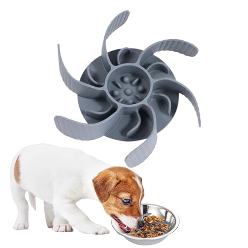 Futternapf für Hunde, langsames Füttern – Puzzle-Ordner aus Silikon gegen Coketing | Rutschfreier Saugnapf-Einsatz für kleine, mittlere und große Hunde, fördert die Ernährung und von Generic