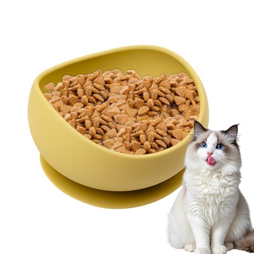 Futternapf für Hunde – Saugschale für Katzenfutter | Anti-Bhisker Anti-Bhisker Futternapf Nassfutter Trockenfutter mit erhöhten Kanten für Nass- und Trockenfutter | Fütterung von Generic