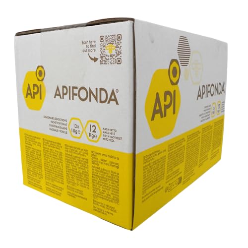 Apifonda Südzucker Bienenfutter 12x1kg Beutel im Karton - Bienenfutter - Futterteig Bienen -Imkereibedarf - Bienenfuttersirup - Bienenfutterteig von Generic