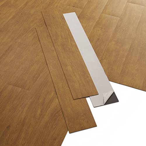 GENERIQUE - PVC Bodenbelag - Selbstklebende Dielen - Holz-Effekt - Goldbeige - 2,23m²/16 Dielen von Generic