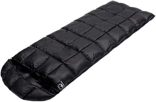 Gänsedaunenschlafsack 41 Grad F 800 Fill Power Rechteckiger Daunenschlafsack Superleichter Daunensack Mit Umschlag Für Rucksacktouren, White von Generic