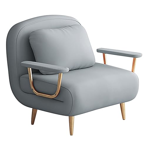 Gästebett 1 Personen Klappbar mit 6-Fach Verstellbarer Rückenlehne Klappsofa mit Schlaffunktion Klein Liegesessel für Den Einsatz zu Hause und im Büro(Blue,190 * 82 * 32cm) von Generic