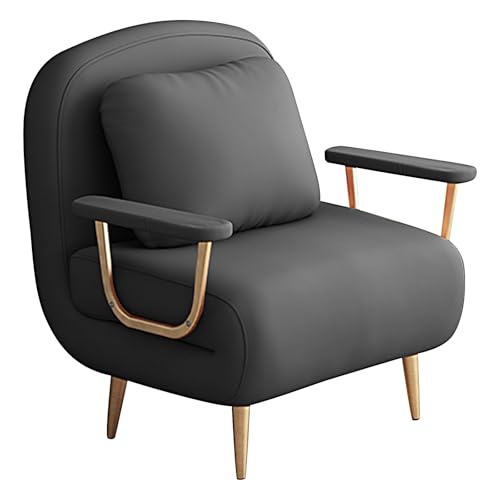 Gästebett 1 Personen Klappbar mit 6-Fach Verstellbarer Rückenlehne Klappsofa mit Schlaffunktion Klein Liegesessel für Den Einsatz zu Hause und im Büro(Gray,190 * 72 * 32cm) von Generic