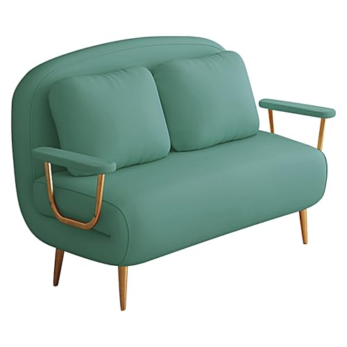 Gästebett 1 Personen Klappbar mit 6-Fach Verstellbarer Rückenlehne Klappsofa mit Schlaffunktion Klein Liegesessel für Den Einsatz zu Hause und im Büro(Green,190 * 102 * 32cm) von Generic