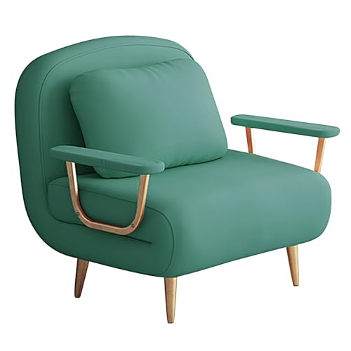 Gästebett 1 Personen Klappbar mit 6-Fach Verstellbarer Rückenlehne Klappsofa mit Schlaffunktion Klein Liegesessel für Den Einsatz zu Hause und im Büro(Green,190 * 82 * 32cm) von Generic