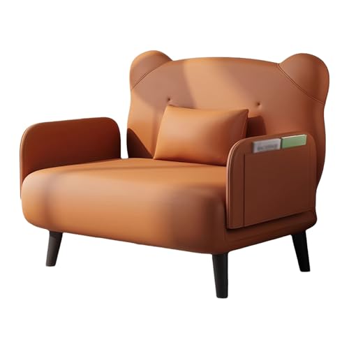 Gästebett Klappbar Klappbett Schlafsofa mit Bettfunktion Klappsessel mit 5-stufig Verstellbarer Bis 150kg Belastbar Geeignet für Wohnzimmer, Büro und Schlafzimmer(Orange,180 * 70 * 29cm) von Generic