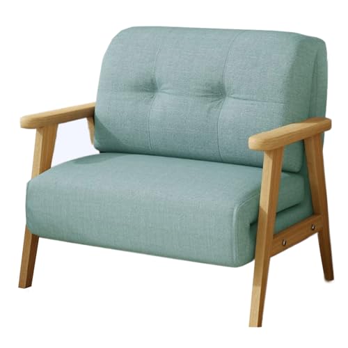 Gästebett Klappbar Schlafsessel 3 in 1 mit Armlehne Fünffach Verstellbare Rückenlehne Abnehmbar und Waschbar Sessel mit Schlaffunktion für Schlafzimmer Wohnzimmer(Green) von Generic