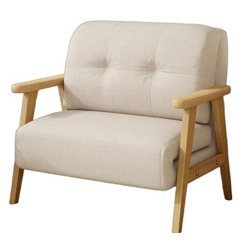 Gästebett Klappbar Schlafsessel 3 in 1 mit Armlehne Fünffach Verstellbare Rückenlehne Abnehmbar und Waschbar Sessel mit Schlaffunktion für Schlafzimmer Wohnzimmer(White) von Generic