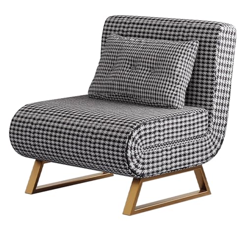 Gästebett Klappbar Schlafsessel Mit Bettfunktion Schlafsofa Umwandelbar 5-Fach Verstellbare Rückenlehne Armlehnenloses Design Mit Kissen 70 X 63 X 77 cm(Multi-Colored) von Generic