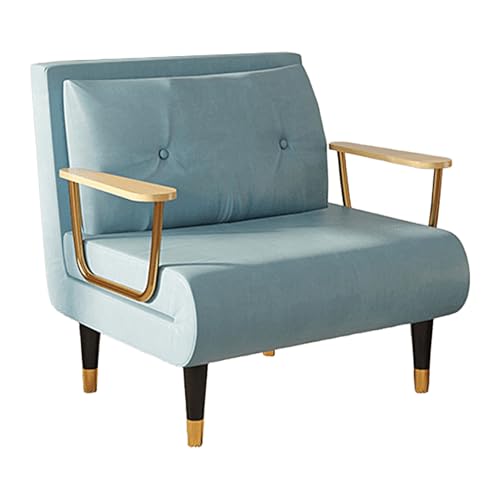 Gästebett Klappbar mit 6-Fach Verstellbarer Rückenlehne Schlafsessel mit Bettfunktion und Armlehnen Techno Fabrics Chaiselongue Sofa für Nickerchen, Entspannen(Green,190 * 100 * 30cm) von Generic