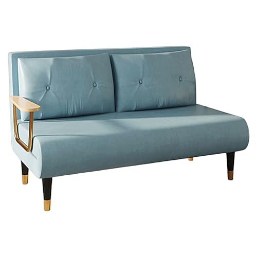 Gästebett Klappbar mit 6-Fach Verstellbarer Rückenlehne Schlafsessel mit Bettfunktion und Armlehnen Techno Fabrics Chaiselongue Sofa für Nickerchen, Entspannen(Green,190 * 120 * 30cm) von Generic