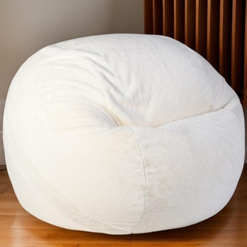 Gaming Sitzsackabdeckung Nur Samtmaterial Reißverschluss Keine Füllung Weiche Dehnung Verdickt Leicht Zu Entfernen Waschbare Einfarbige Sitzsäcke Teenager Erwachsene,H,90 * 55cm von Generic