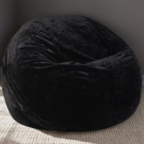 Gaming Sitzsackabdeckung Nur Samtmaterial Reißverschluss Keine Füllung Weiche Dehnung Verdickt Leicht Zu Entfernen Waschbare Einfarbige Sitzsäcke Teenager Erwachsene,I,90 * 55cm von Generic
